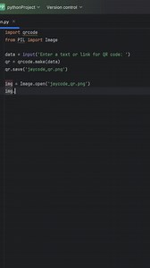 60 shares | Build a QR code generator in #2min using Python!! #codinglife #PythonScripts #pythonproject #codinglife #PythonScripts | Python Tips with JayCode | Facebook