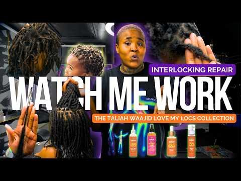 Fixing Holes in my Son's Locs | Interlocking Repair | Watch Me Work Loc Tutorial | ft. Taliah Waajid