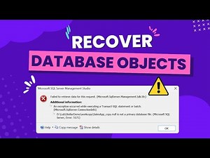 How to Recover Database Objects from Corrupt SQL Server with Stellar SQL Recovery Tool
