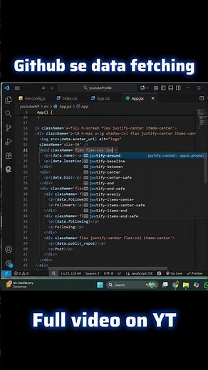 Github api data fetch | react project