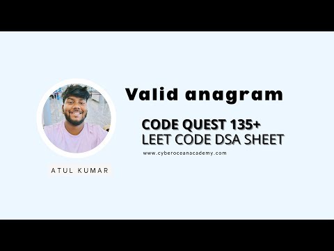 Valid Anagram LeetCode Solution – Code Quest 135+ DSA Sheet 2025 | Cyber Ocean Academy