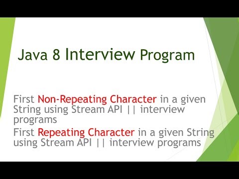 Java 8 || interview programs