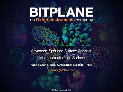 4.4 Imaris Manually creating a Surface