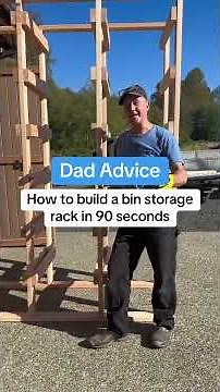 How to build a storage bin rack in 90 seconds. Love, Dad