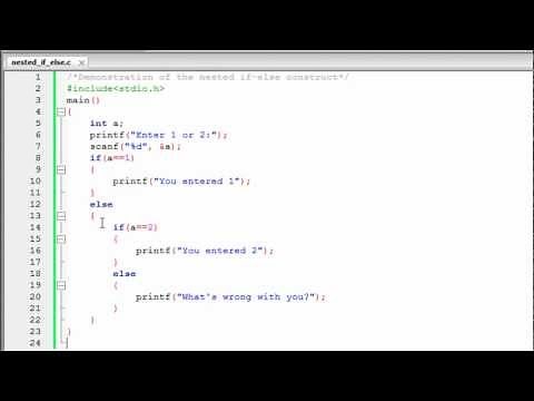 C Programming Tutorial - 20: Nested if-else Statement