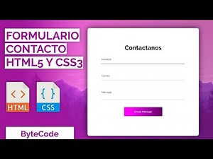 Cómo crear un formulario de contacto con HTML5 y CSS3