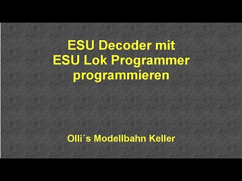 ESU Decoder mit ESU Lokprogrammer programmieren