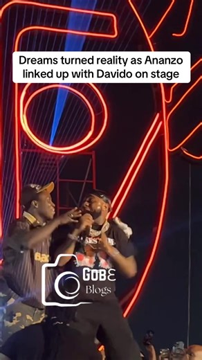 Ananzo Links Up with Davido on Stage