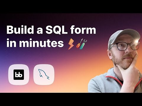 How to build a form on top of a SQL database | Budibase | SQL form