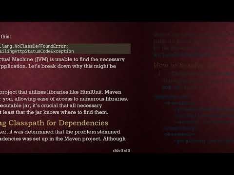 Resolving Java.lang.NoClassDefFoundError When Running Maven Built Jar in VS Code