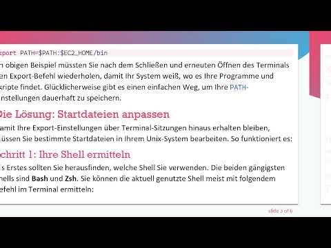 So machen Sie Ihre EXPORT PATH Einstellungen in Unix dauerhaft