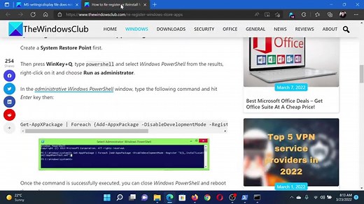 MS-settings:display, This file does not have an app associated with it for performing this action