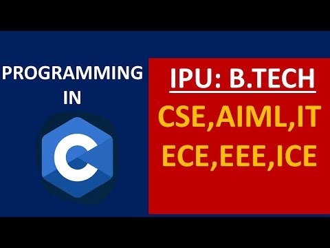 IPU B.Tech : Programming in C | Introduction to Programming |Computer System and Components|