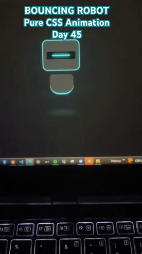 Day 45: Animated Bouncing Robot with Pure CSS | Flickering Eyes & Dynamic Shadow