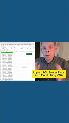 Auto-pull live SQL data into Excel with VBA #excel #automation #sql