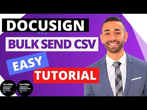 How To Bulk Send DocuSign Envelopes Using CSV STEP BY STEP TUTORIAL
