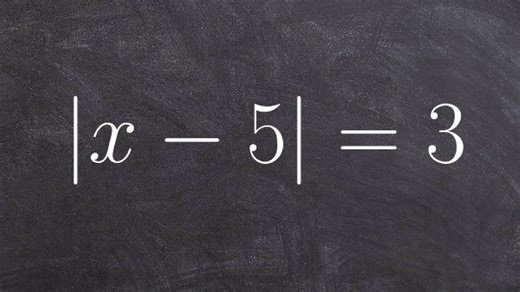 Solving a one step absolute value equation