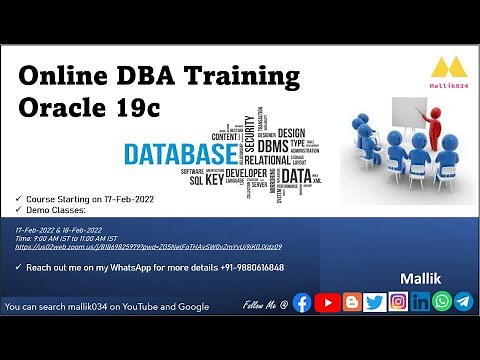 Oracle DBA Course - 19c Oracle Database Training - Online Database Training