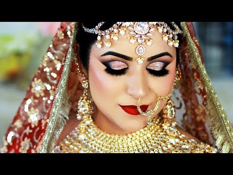 Long Lasting INDIAN BRIDAL Makeup Tutorial | TRADITIONAL GOLD & RED Daytime Look