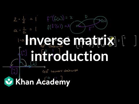 Inverse matrix introduction | Matrices | Precalculus | Khan Academy