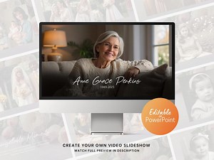 Funeral Slideshow Powerpoint Template, Funeral Video With Music, Celebration of Life Video Template With Music - Etsy