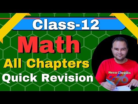 Quick Revision Of All Chapter Formulas, Class 12 Math, CBSE NCERT, CBSE Exam