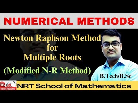 Newton Raphson Method for Multiple Root | Modified Newton Raphson Method | Generalized Newton Method