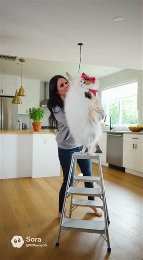 😱 Cartoon Logic in Real Life .Cat Gets a New Hairstyle