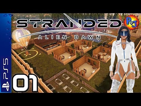 Let's Play Stranded: Alien Dawn PS5 | Console Gameplay Episode 1 | Getting the Basic Resources (P+J)