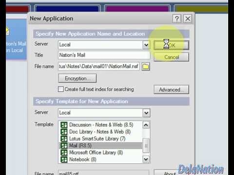 Lotus Notes 8.5 - 1. How to create a Lotus Notes Mail Database application