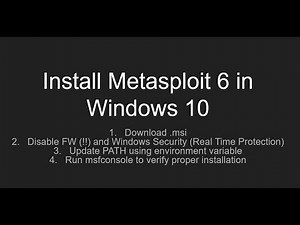How to install Metasploit 6 in Windows 10 install fix firewall issue update PATH