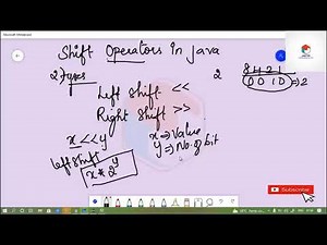 Java Session 9: How to use Shift Operators in Java/Left Shift and Right Shift Operators