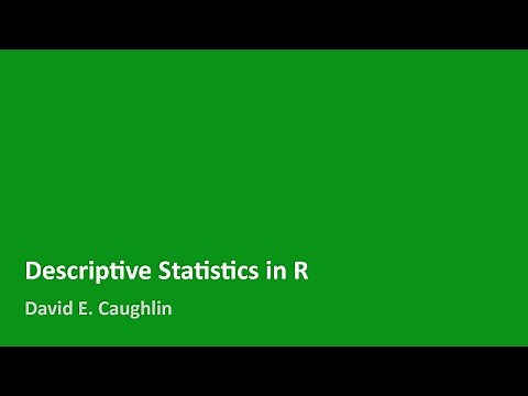 Descriptive Statistics in R