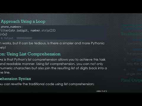 Embrace the Power of List Comprehension in Python for Cleaning Phone Numbers!