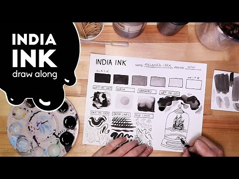 How to Use India Ink: A Draw-Along