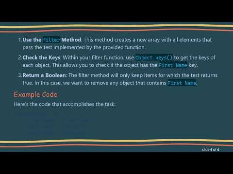 How to Remove Items from an Array Based on a Key in JavaScript
