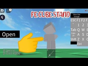 ROBLOX FE CUBE STAND SCRIPT using FLUXUS EXECUTOR played at Fencing- script link on pinned comments