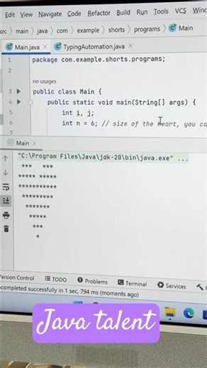 Java programs to print heart with star *. Java coding | Pattern Print #coding #java #javaprogramming