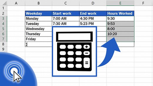 How to Calculate Hours Worked in Excel - EasyClick Academy