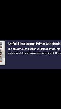 Artificial Intelligence Primer Certification | Answers & Explanations.