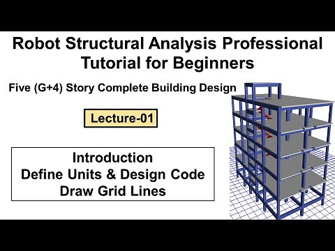 1. Complete building design in Robot Structural Analysis Professional tutorial for beginners