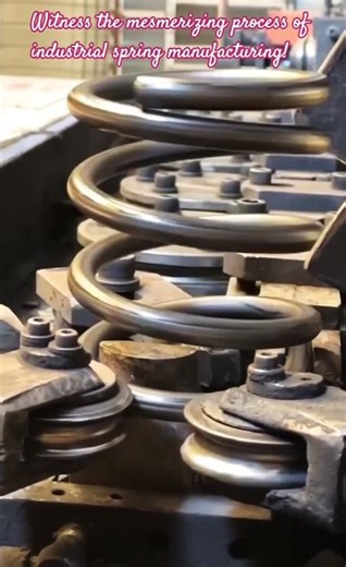 Watch an Industrial Spring Making Machine Coil Heavy-Duty Springs!
