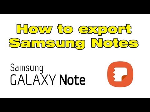 How to export Samsung Notes