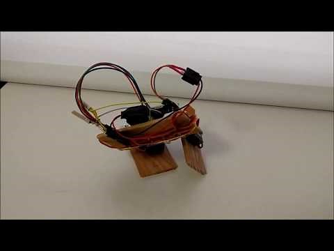 Walking robot using 4 servos and Arduino Nano