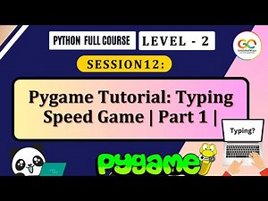 Pygame: Typing Speed Game | Part -1 | Python Programming