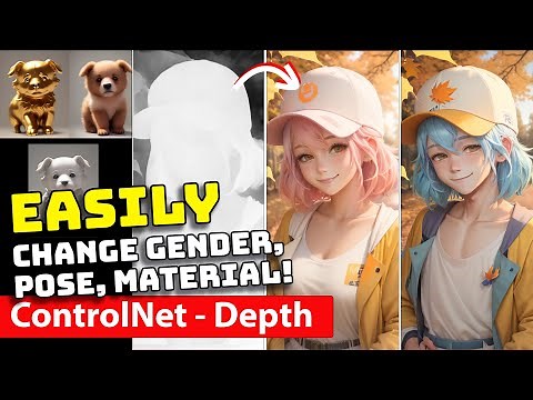 ControlNet Depth Explained - Full Tutorial // easy stable diffusion ai
