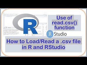How to Read a csv File in R | Loading a csv File in R