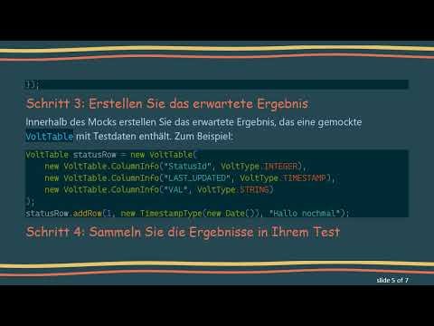 Wie man effektive Mocks für VoltDb Tabellen und Ergebnisse mit dem Mockito Framework schreibt
