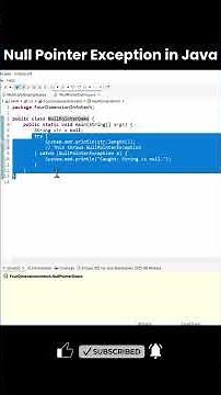 Null Pointer Exception in Java | Easy Explanation with Eclipse Example