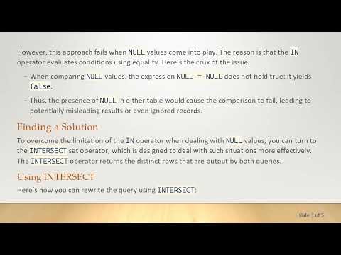 How to Handle NULL Values with the In Operator in Oracle SQL